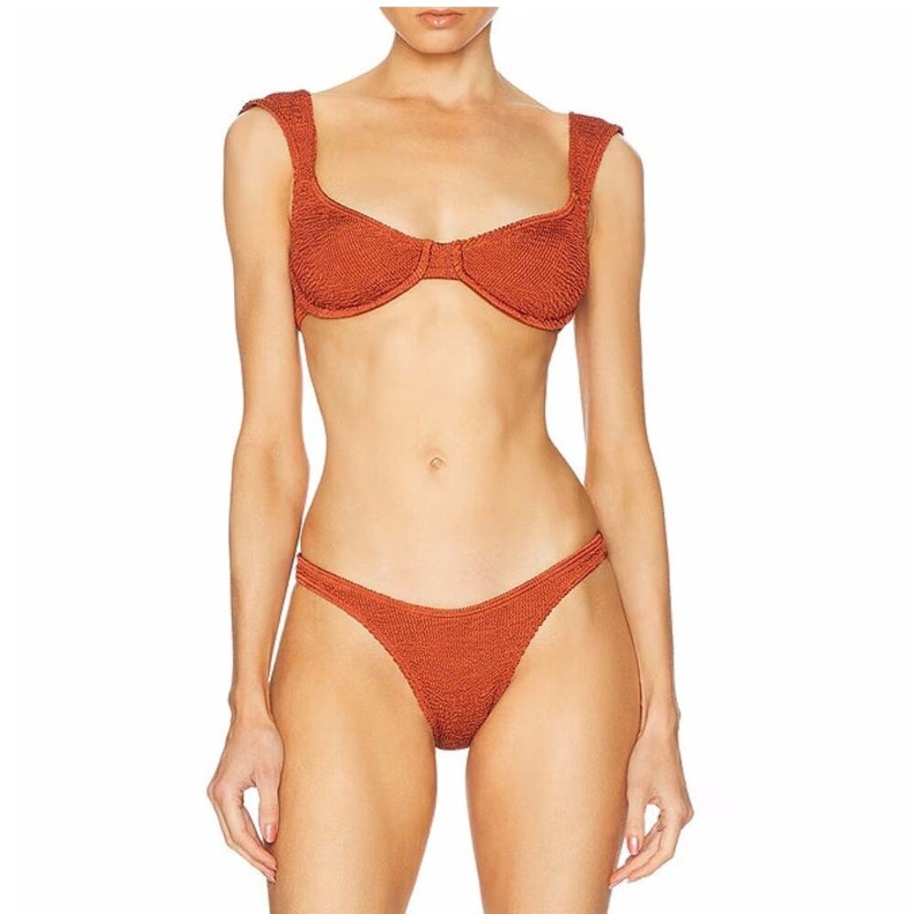 Bond Eye Australia Georgia Balconette Bra + Scene Brief Bikini Bronze Shimmer OS